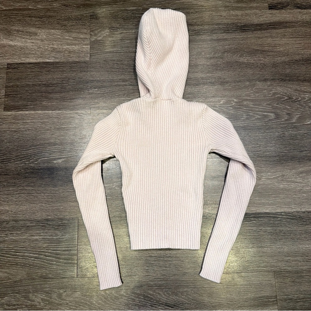 Frankies Bikinis Full Zip Hoodie Long Sleeve Light Pink Women’s Small - Picture 2 of 4